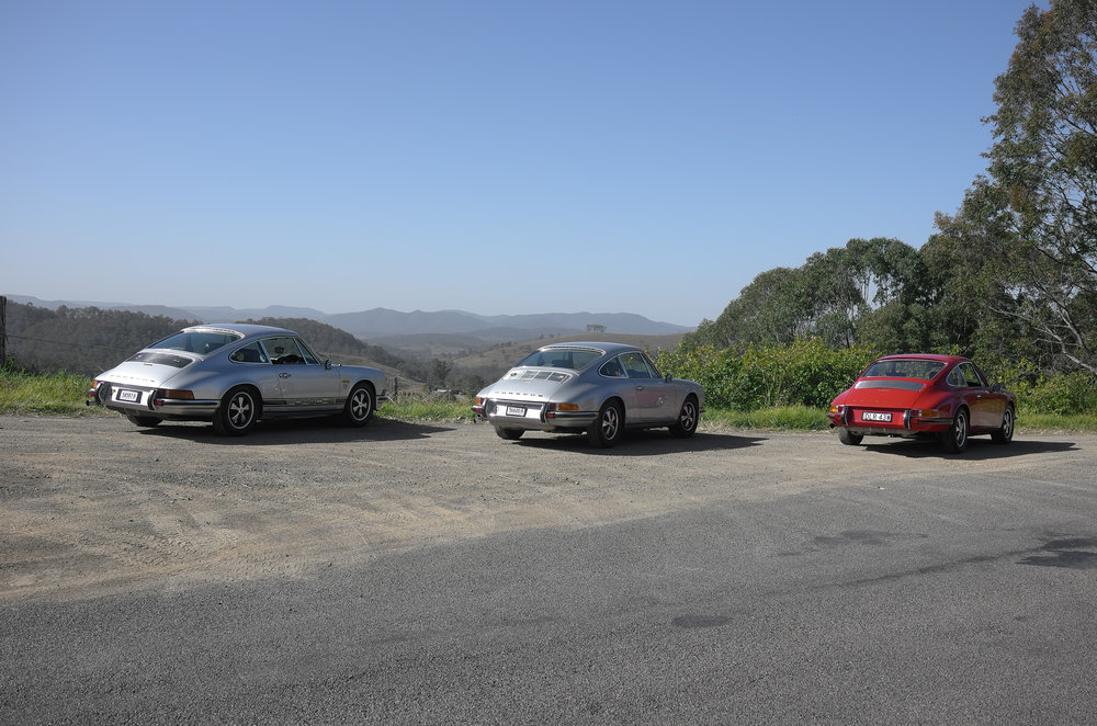   Peas from one pod — my car in the centre  